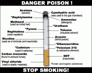 Ingredients found in tobacco smoke